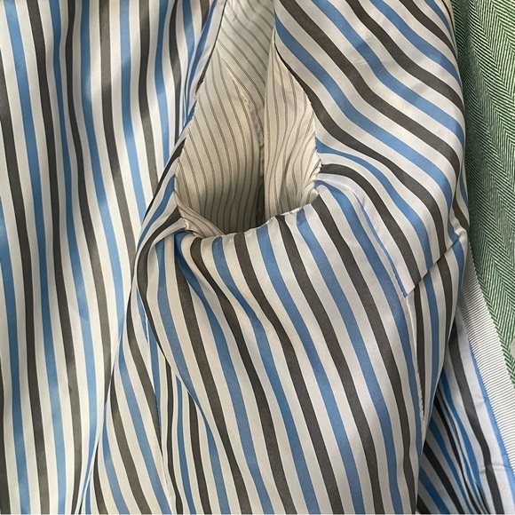 Veronica Beard Diego Dickey Jacket Green Herringbone Linen Blazer Size 10 - Picture 7 of 9